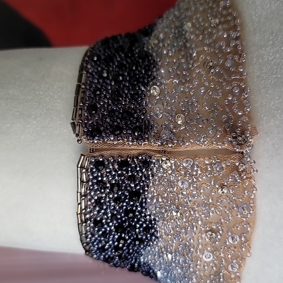 Badgley Mischka Collection Halter Floral Maxi Dress, Size 4, Color White Floral - Picture 9 of 14